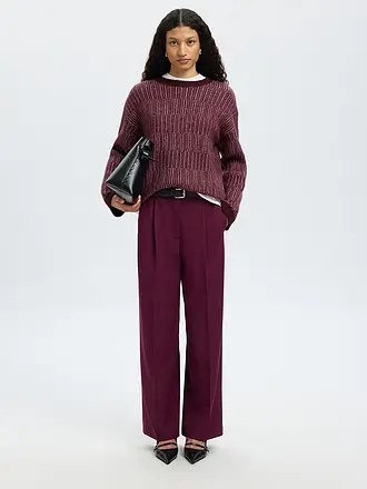 SELECTED FEMME | Nombre del producto: Jersey SLFALVA
Marca: SELECTED FEMME
Color: rojo oscuro
Categorías: Moda, Mujer
Largo de manga: Manga larga
Escote: Cuello redondo
Material: Lana, Alpaca, Poliéster / Poliamida, Nailon, Elástico
Diseño: Liso
Corte (Prenda exterio |